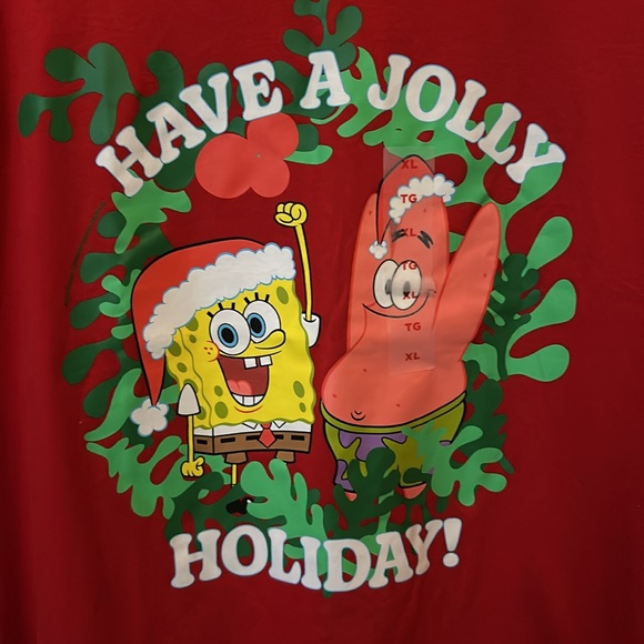 NWT SpongeBob Holiday T-Shirt. Youth XL. - Picture 2 of 4